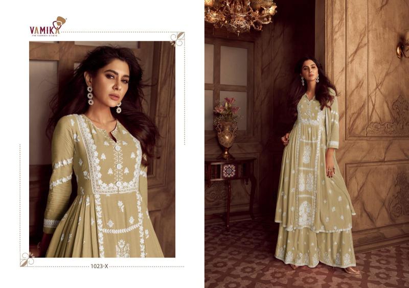 VamikaTM lakhnavi vol 4 light color stitched kurtis wholesale